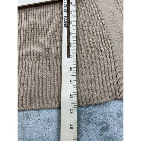 Magaschoni Women's Small Beige Cardigan Knit Open Front Rayon/Nylon - Picture 6 of 8